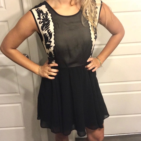 Urban Outfitters Dresses & Skirts - UO Pins & Needles Black Embroidered Mini Dress